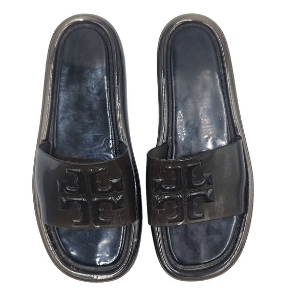 Tory Burch Black Bubble Jelly Slides - Picture 5 of 10